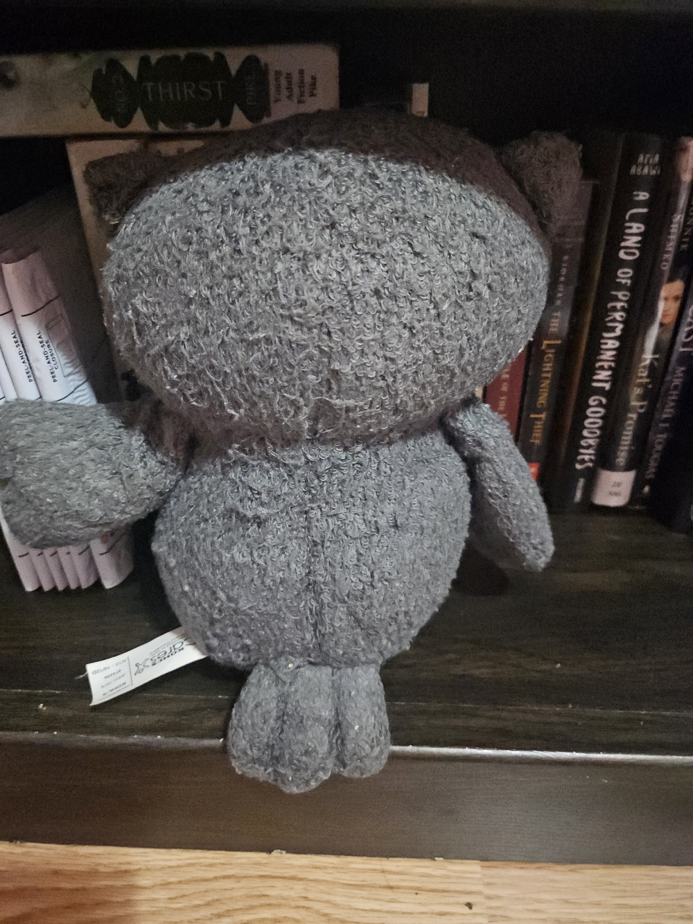Plush Owl Small - Gray and Yellow - Picture 2 of 2